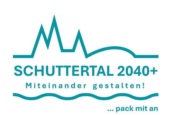 Logo f�r das Gemeindeentwicklungskonzept: Schuttertal 2040+ Miteinander gestalten! ...pack mit an