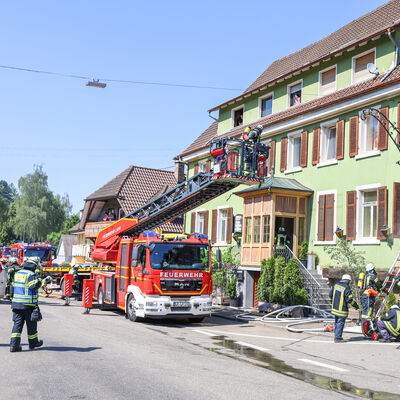 Schau�bung der Gesamtfeuerwehr Schuttertal anl�sslich des 50-j�hringen Bestehen.