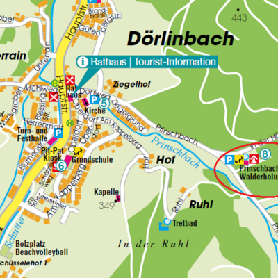 Ortsplan Kartenausschnitt Dörlinbach