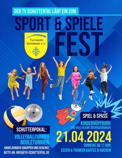 Flyer Sport- und Spielefest des TV Schuttertal - 21.04.2024