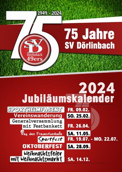 75 Jahre SV Dörlinbach - Veranstaltungsjahr